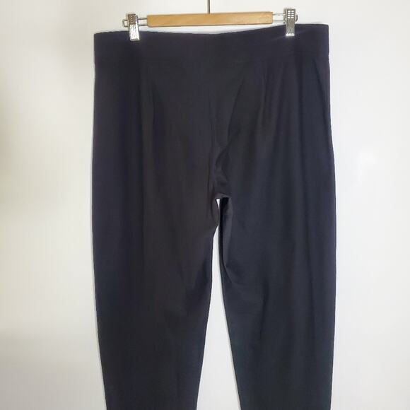 Eileen Fisher Black stretchy Knit casual pull on pants Size Large Viscose/Rayon - Picture 6 of 9